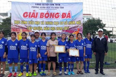 Đội bóng đá nữ Trường THCS Tịnh Hiệp đoạt Giải Nhì năm 2021.